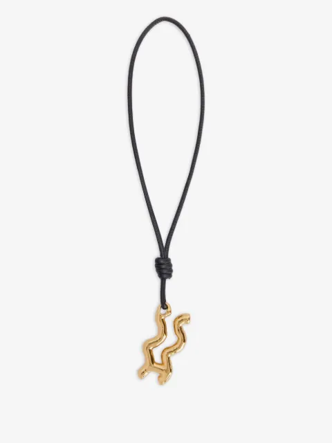 Jil Sander Collana in pelle con ciondolo