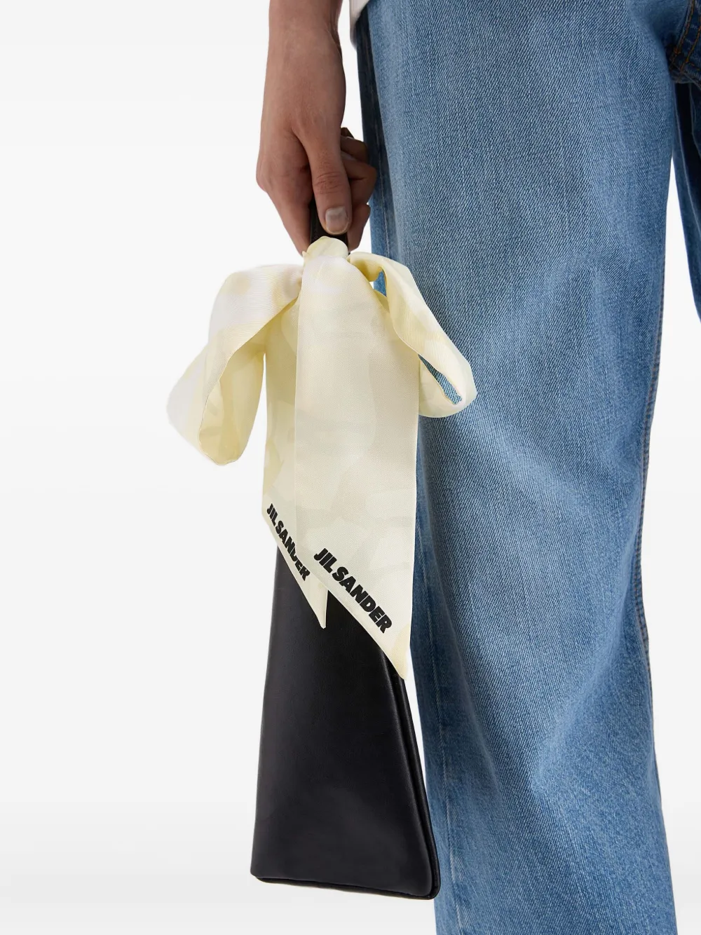 Jil Sander horse-print logo bandeau scarf - Wit