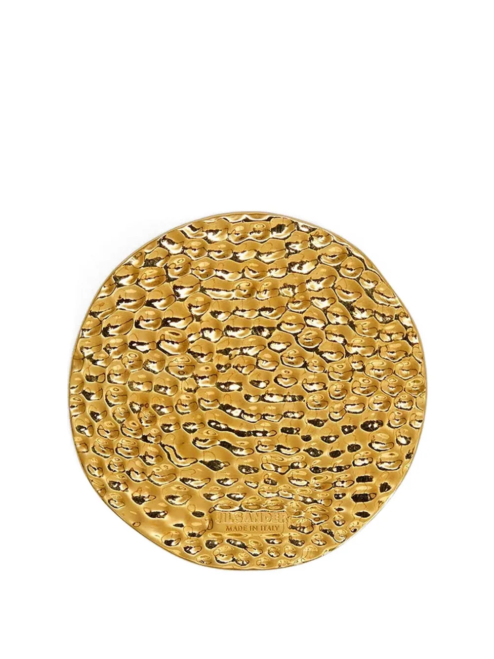 Jil Sander irregular-surface engraved-logo bag pin - ゴールドトーン