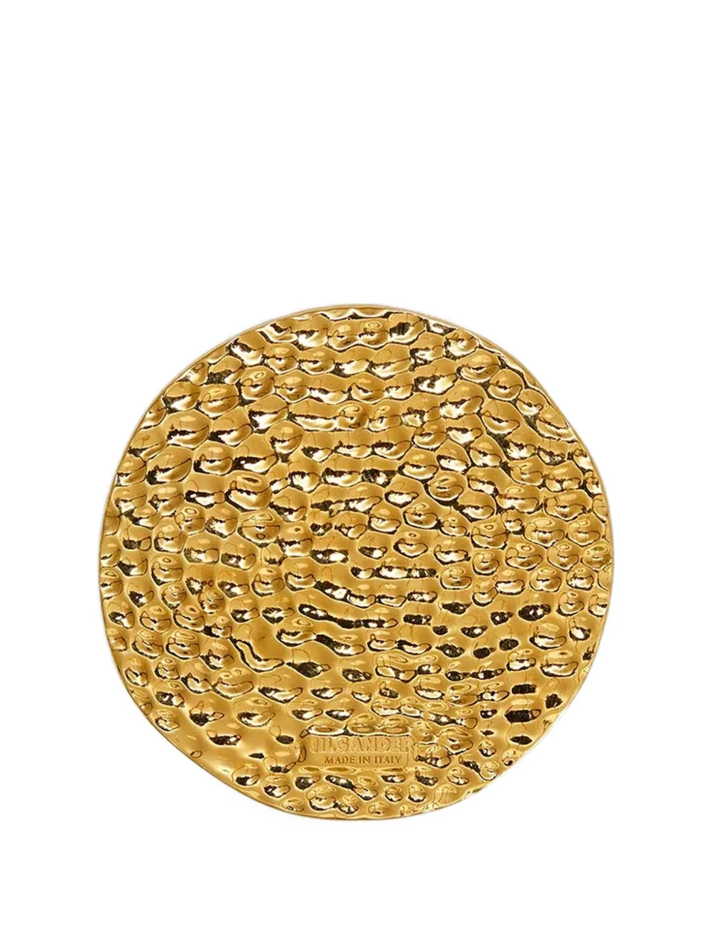 Jil Sander irregular-surface engraved-logo bag pin | Gold | Image 1