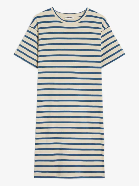 Jil Sander vestido de algodón con rayas estampadas