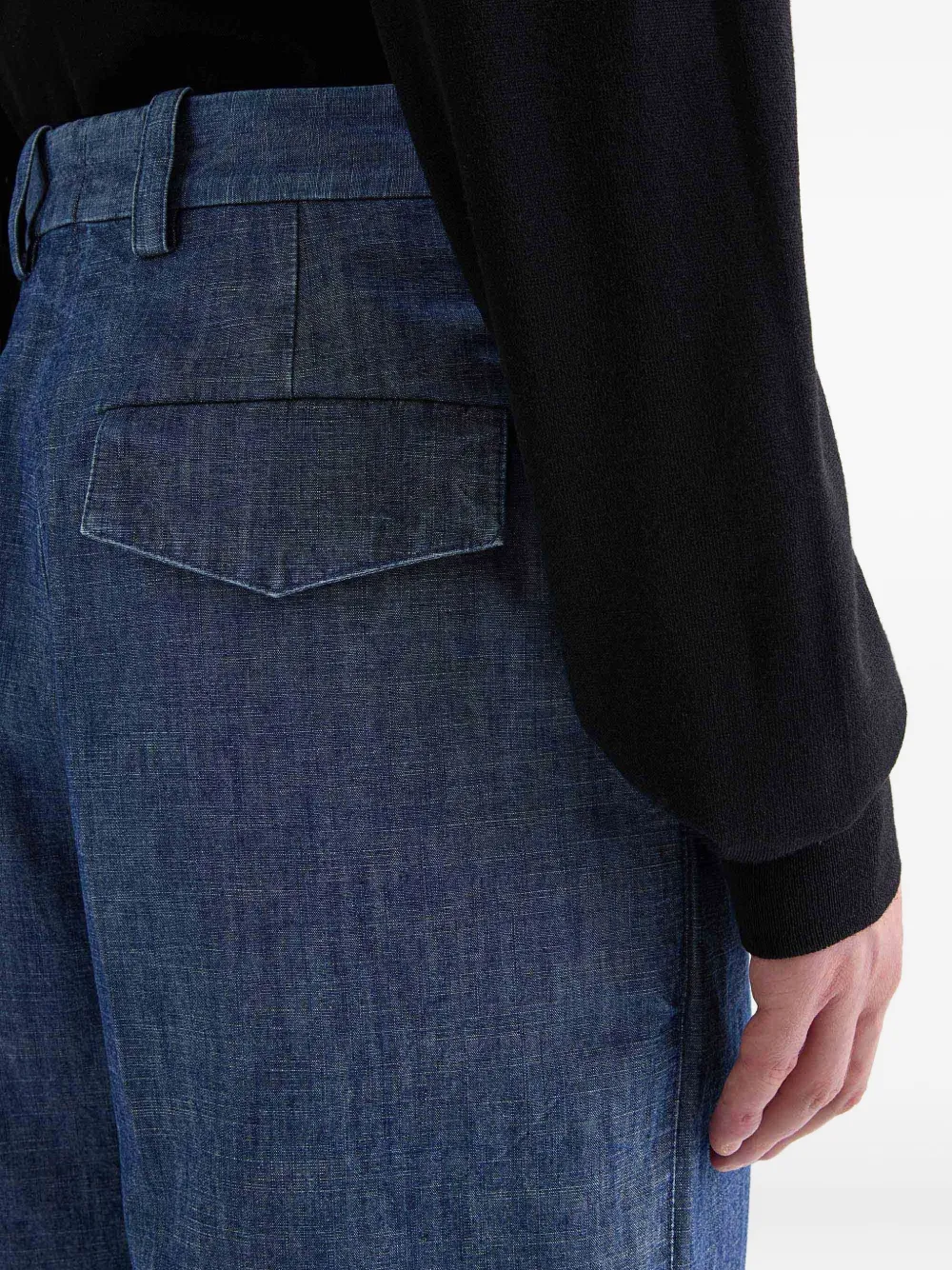 Jil Sander Broek met riemlussen Blauw