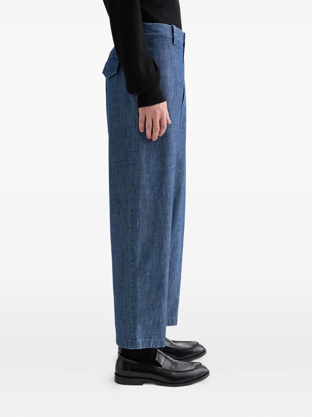 Jil Sander Broek met riemlussen Blauw