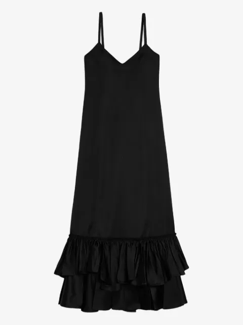 Jil Sander silk blend ruffle dress