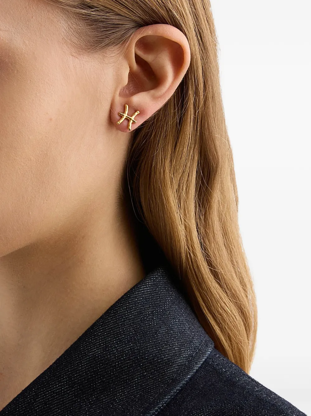 Jil Sander Zodiac-sign Single Earring In Gold
