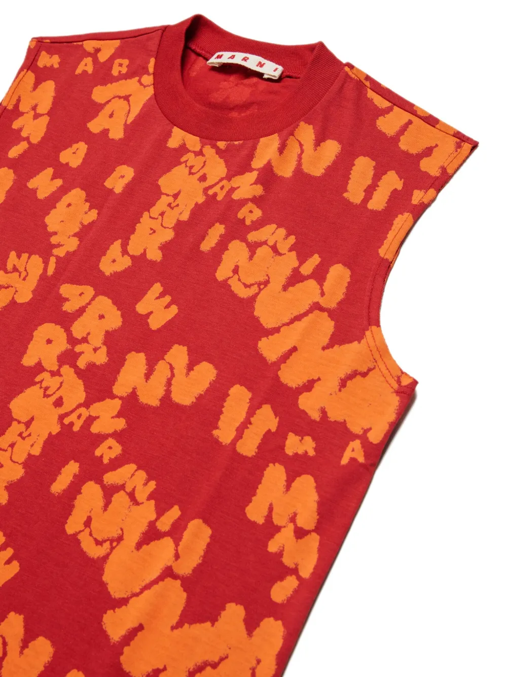  Marni Kids Printed Sleeveless T-shirt - Red 