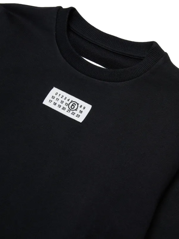 MM6 Maison Margiela Kids ロゴ スウェットシャツ | ブラック