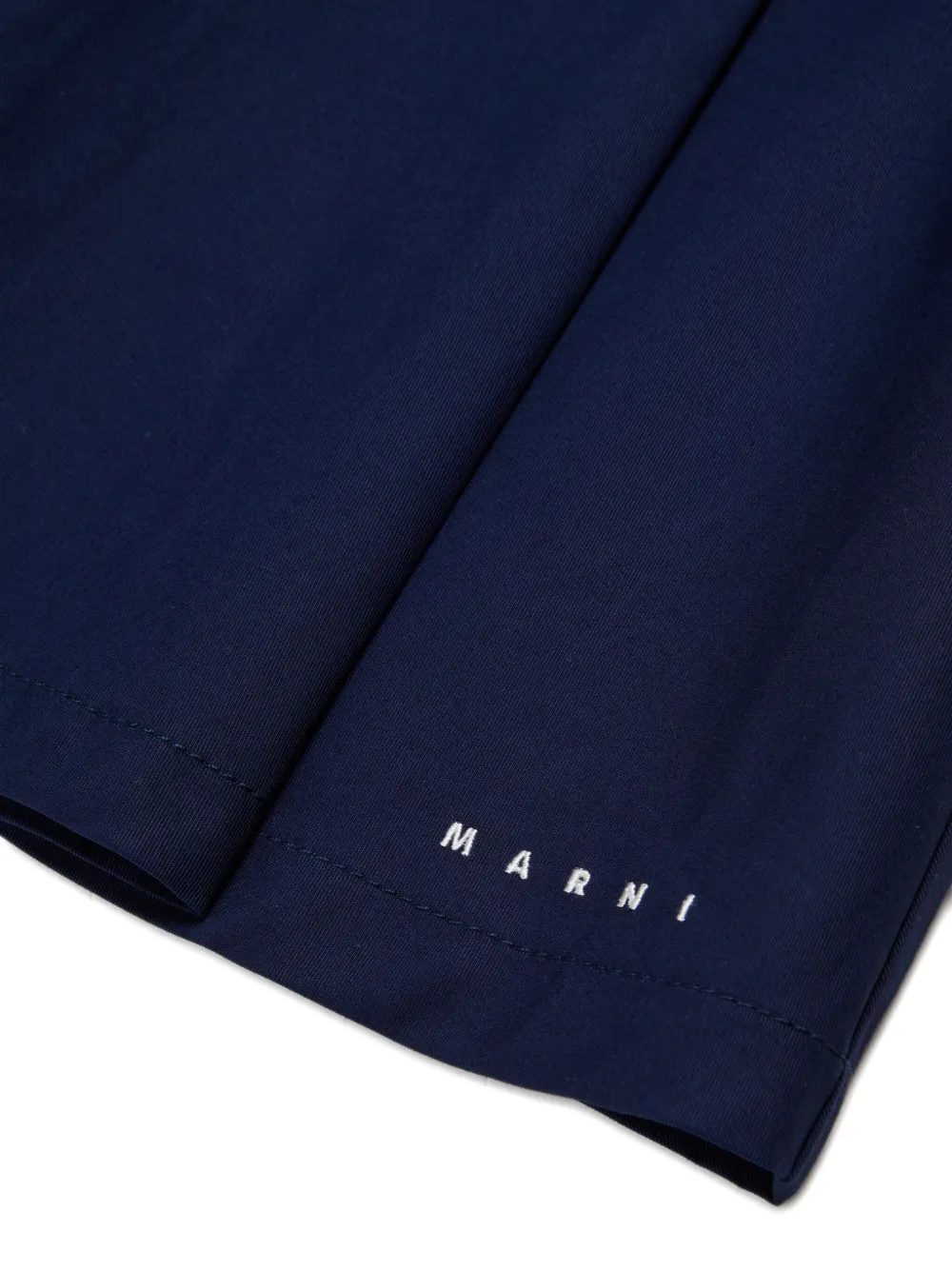 Marni Kids Plooirok met geborduurd logo Blauw