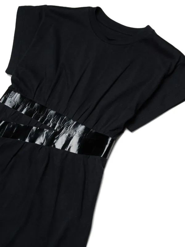 MM6 Maison Margiela Kids ギャザーパネル ワンピース | ブラック