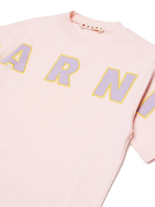 Marni Kids Logo short-sleeve T-shirt | Pink | FARFETCH