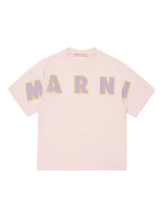 Marni Kids Logo short-sleeve T-shirt | Pink | FARFETCH