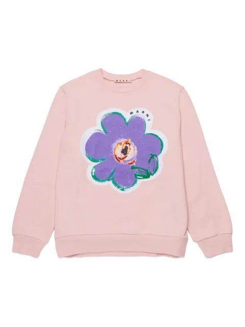 Marni Kids flower appliqué sweatshirt