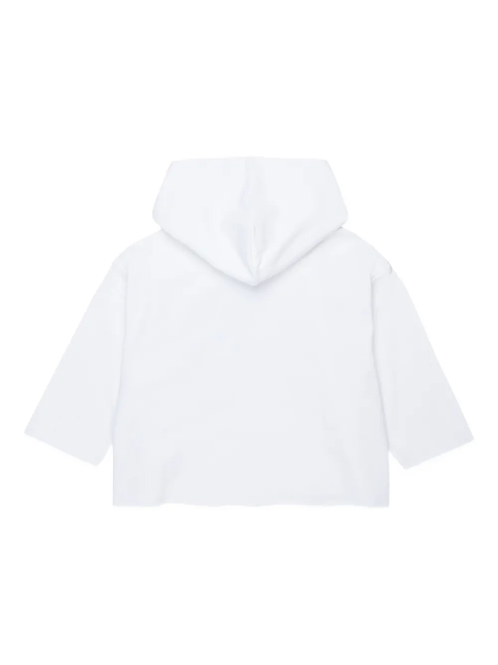 MM6 Maison Margiela Kids Sweater met grafische print en capuchon Wit