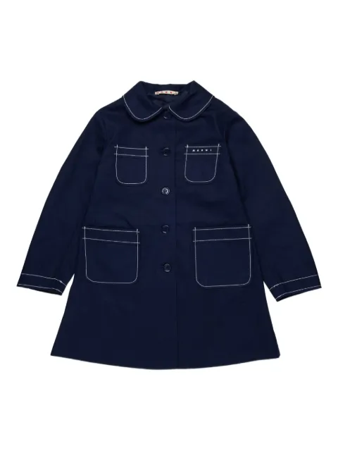 Marni Kids round-collar long-sleeve trench coat