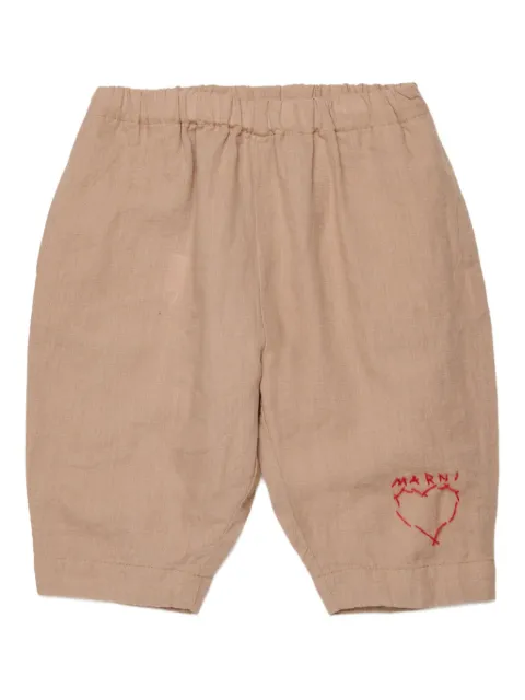 Marni Kids heart-embroidery trousers