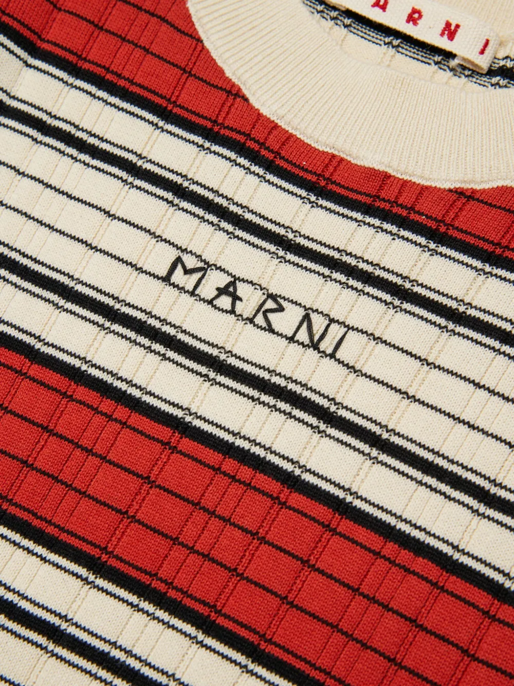 Marni Kids Gestreepte trui Beige