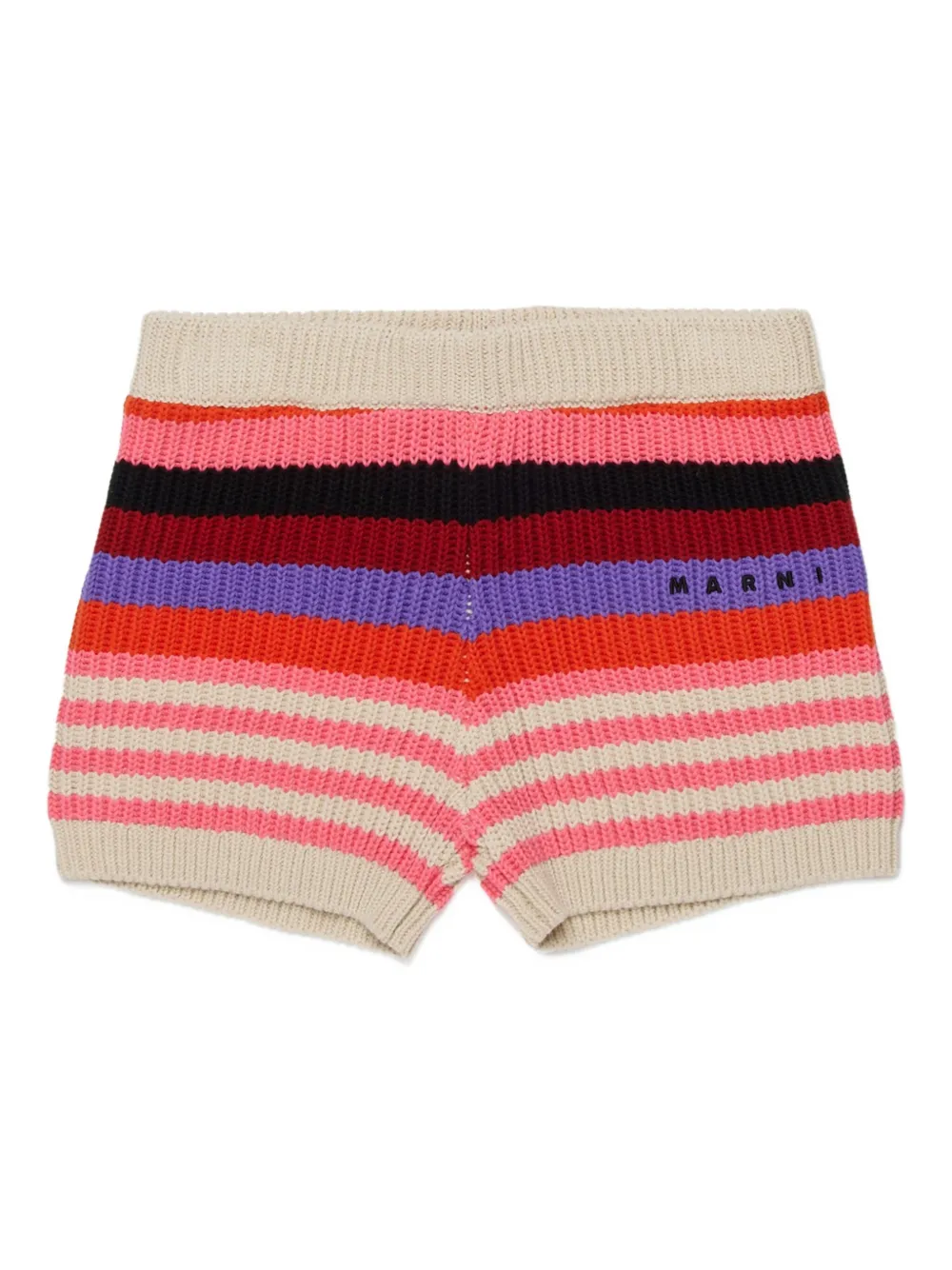 Marni Kids Shorts con logo - Toni neutri