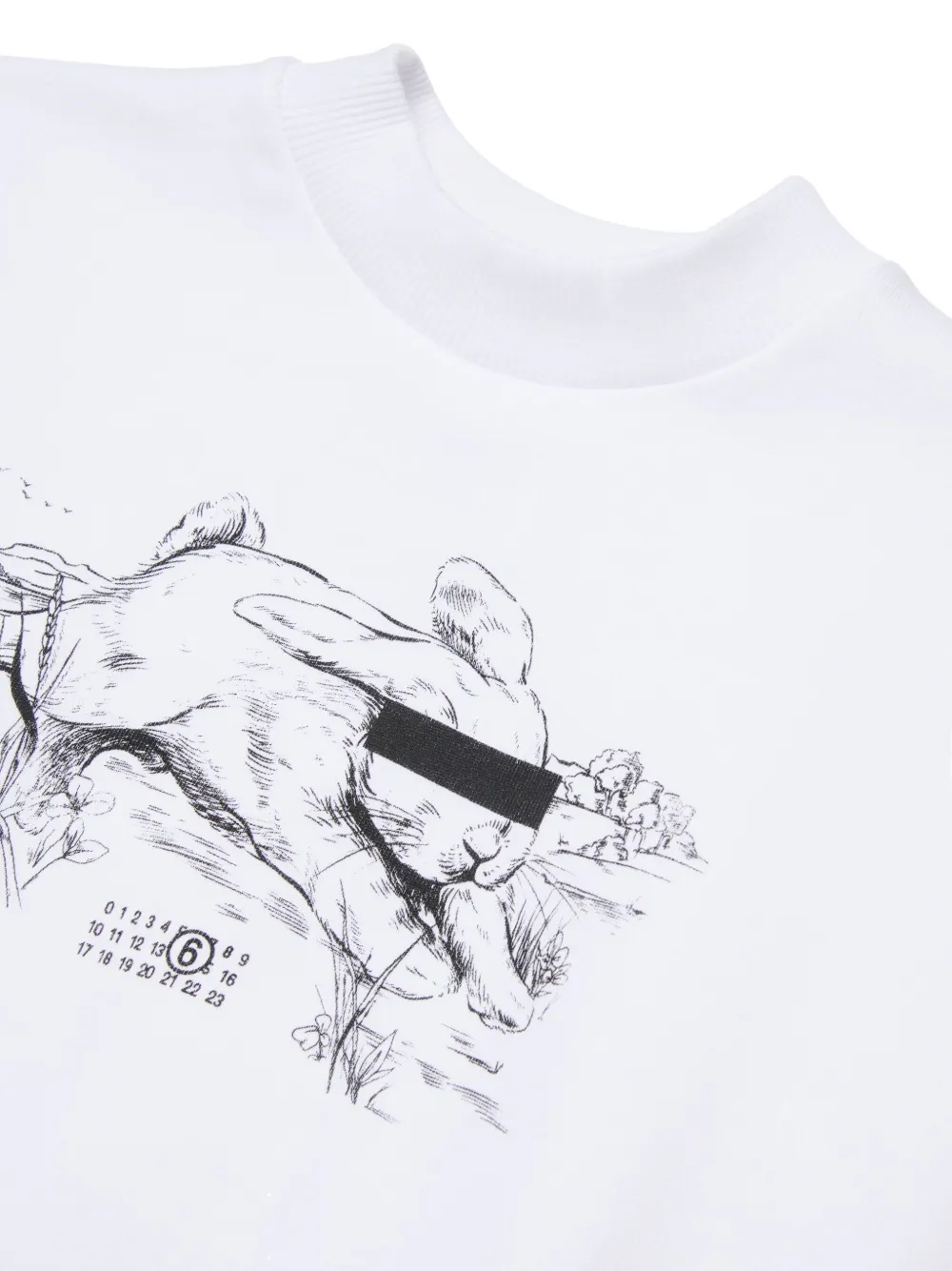 MM6 Maison Margiela Kids Sweater met print Wit