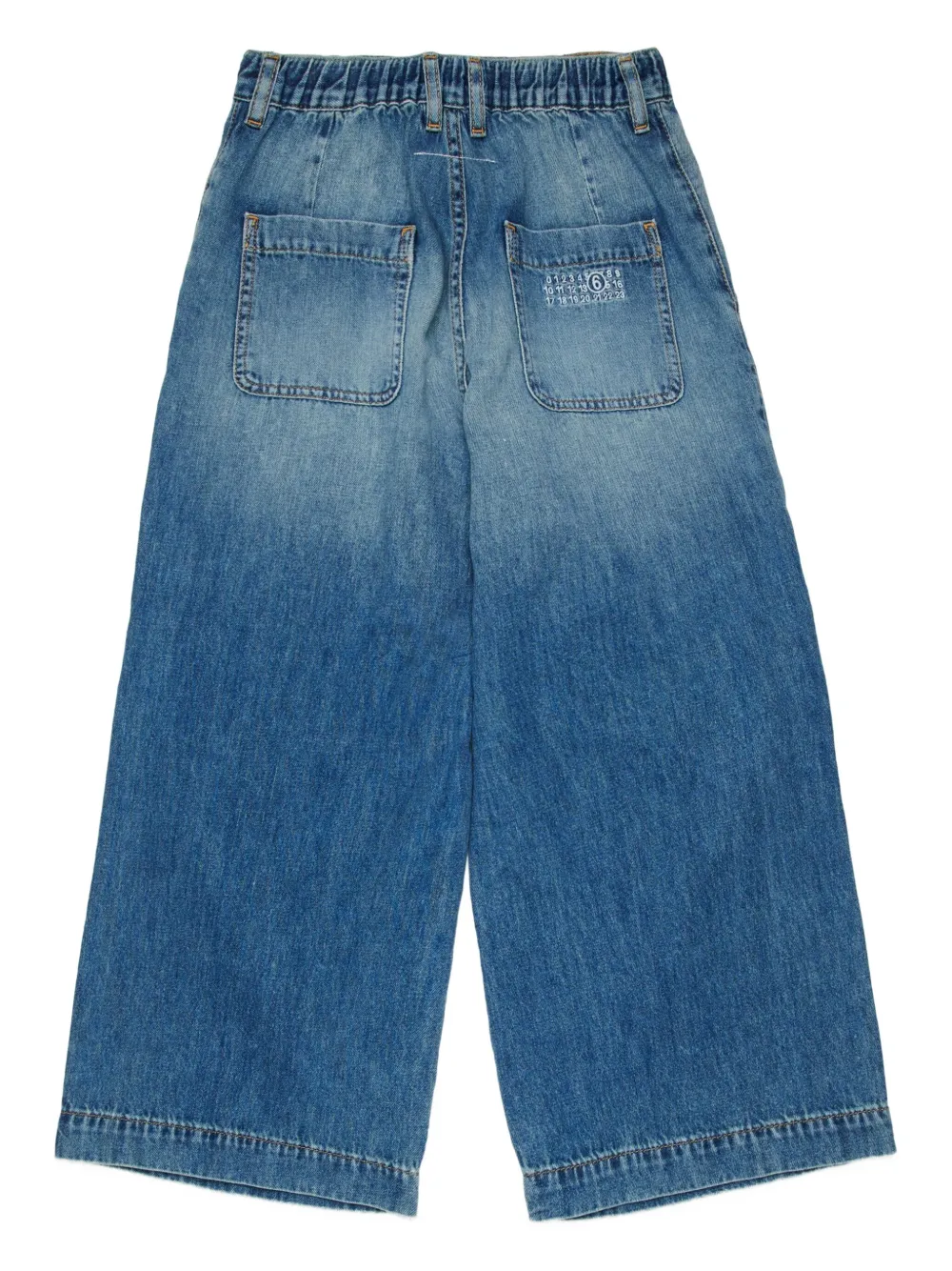 MM6 Maison Margiela Kids Jeans met trekkoordsluiting Blauw