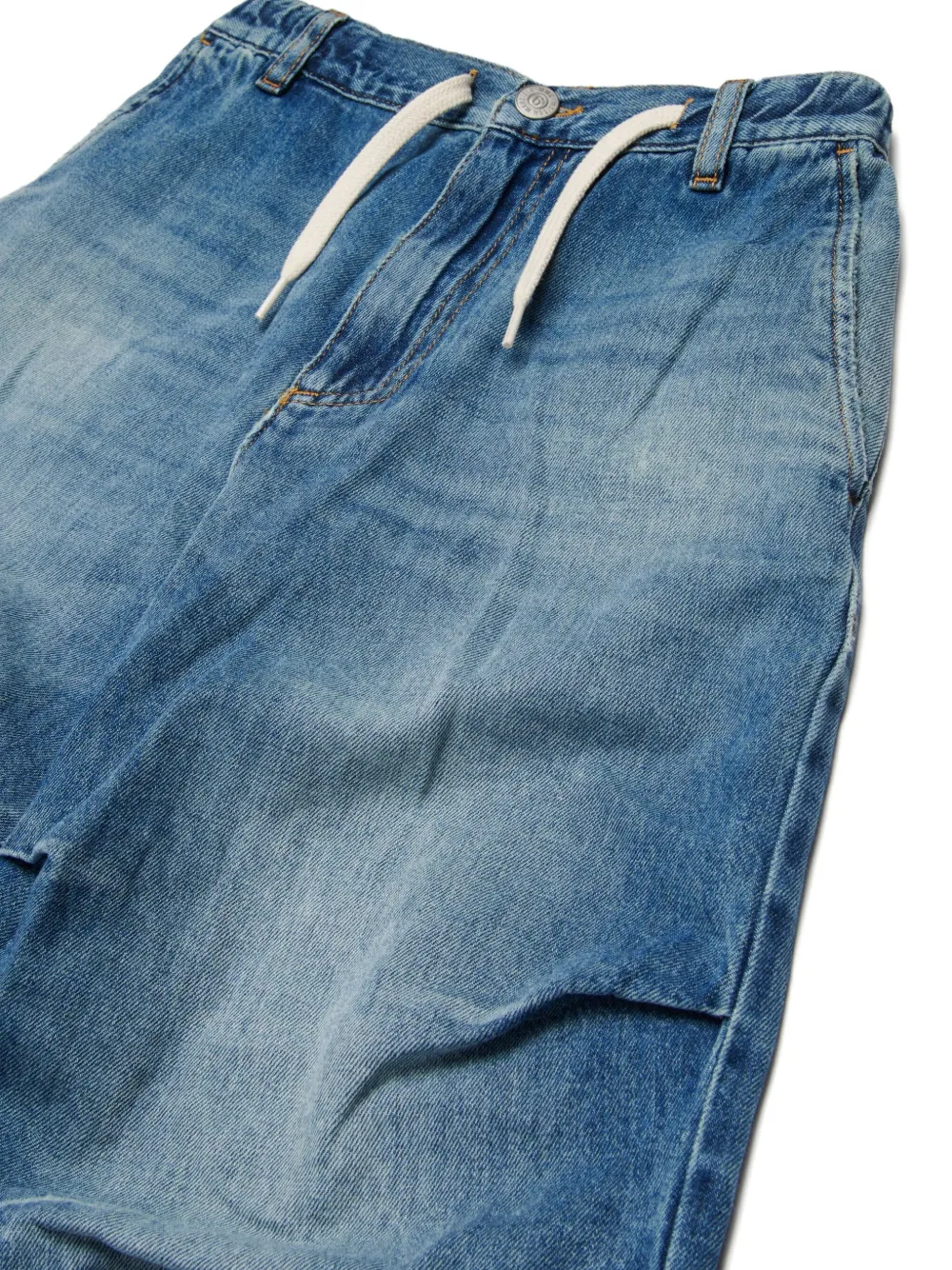 MM6 Maison Margiela Kids Jeans met trekkoordsluiting Blauw