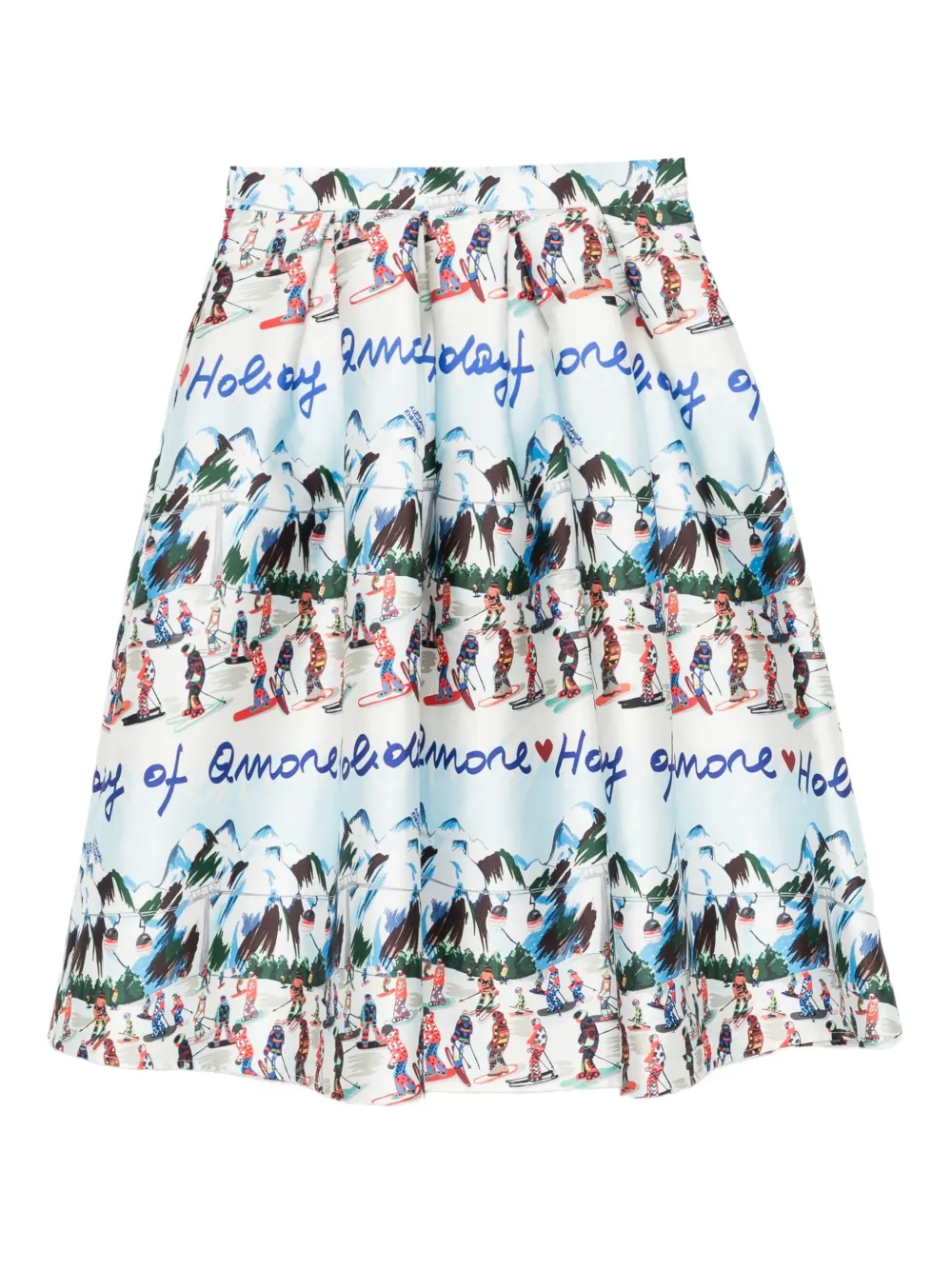 alessandro enriquez graphic print pleated midi skirt | Pleated Skirts | Image 2