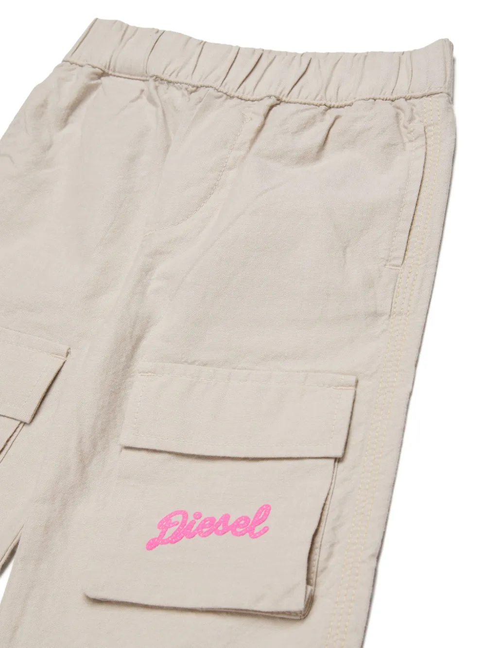  Diesel Kids Poldyb Cotton Cargo Pants - Neutrals 