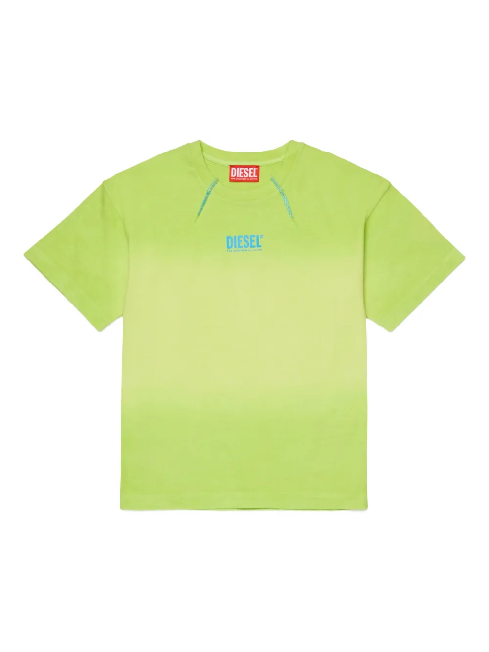Diesel Kids T-Shirt mit Logo - Gelb