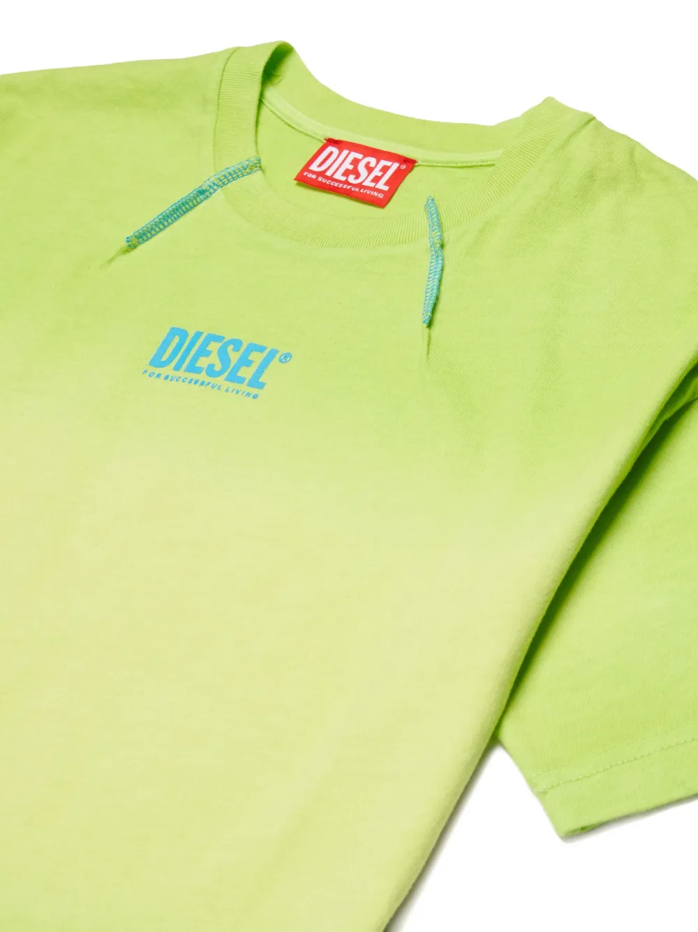 Diesel Kids T-shirt met logo Geel