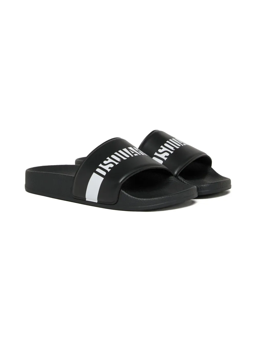 DSQUARED2 KIDS logo-detail slides | Black | Image 1