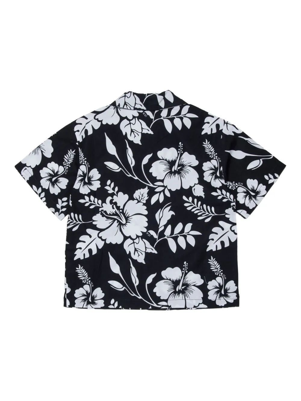  Nº21 Kids Floral Pocket Shirt - Black 