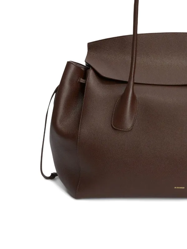 Jil Sander Grained Leather Voyage Handbag | Brown | FARFETCH