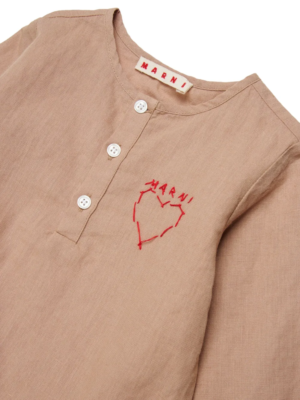 Heart-Embroidered Shirt