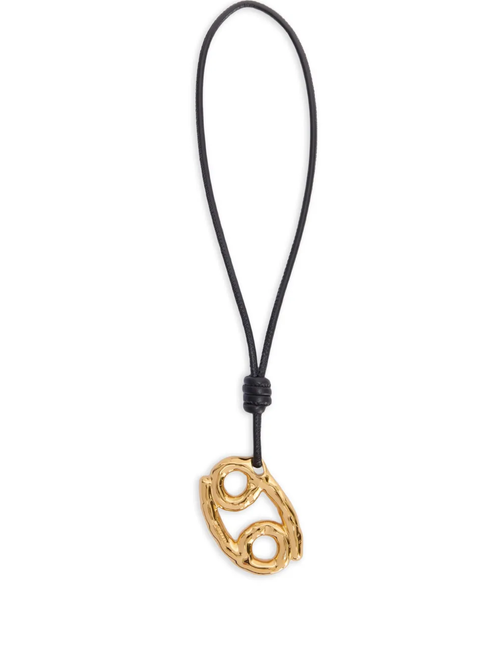 Jil Sander Zodiac charm leather necklace - Gold
