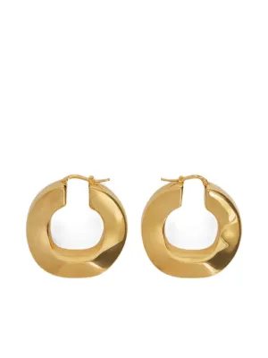 本日最終　JIL SANDER チャンキーフープピアス　ゴールド　フルセット Jil Sander フープピアス | ゴールドトーン | FARFETCH JP