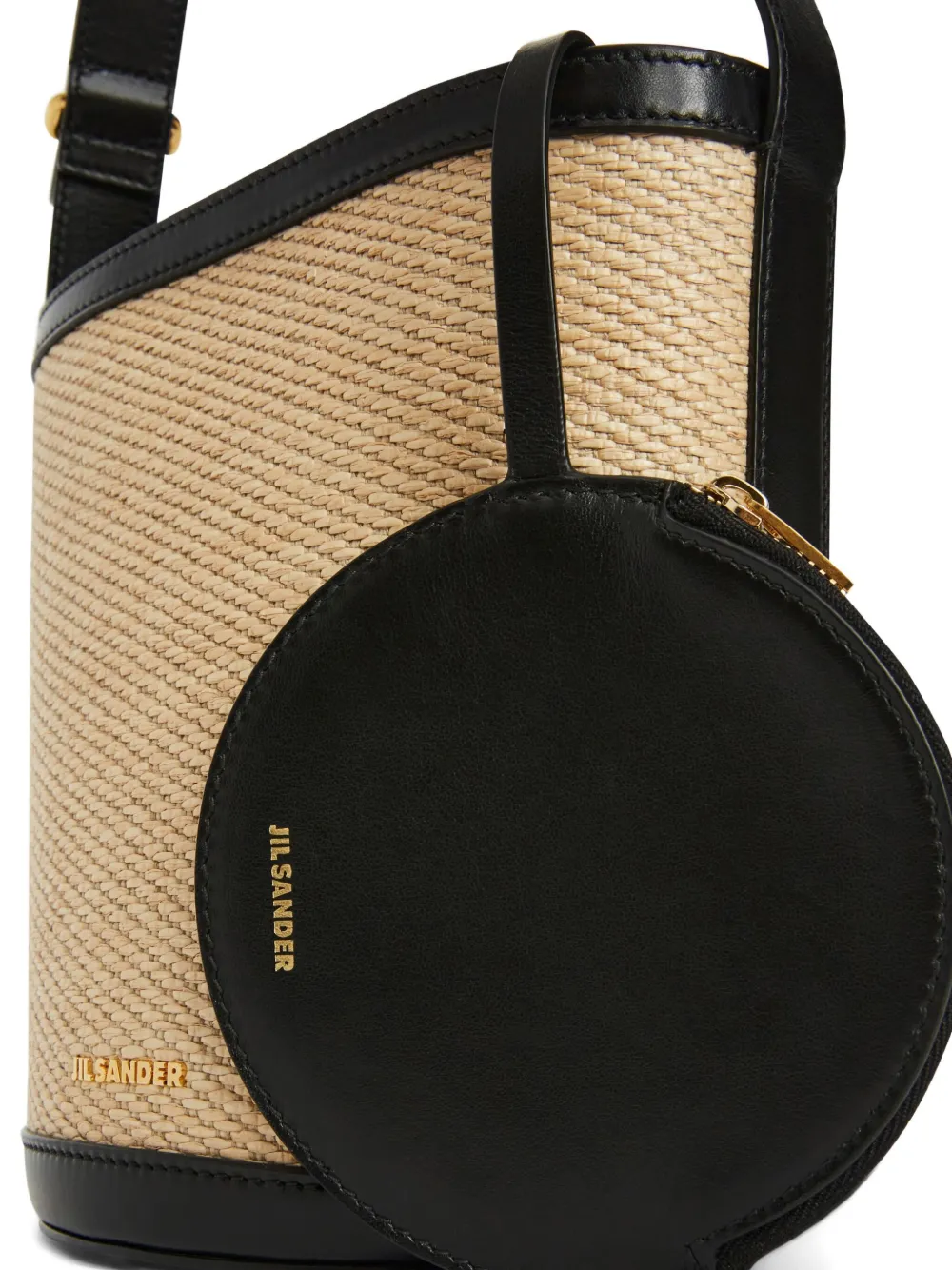 Jil Sander Cannolo Bucket Bag In Neutral