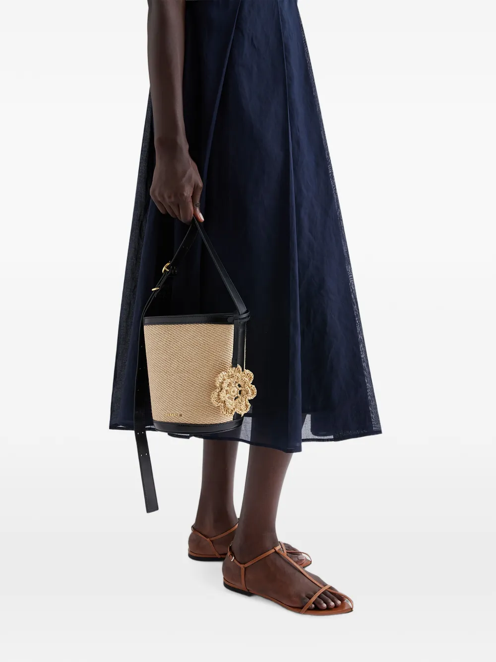 Jil Sander Cannolo bucket-tas Beige