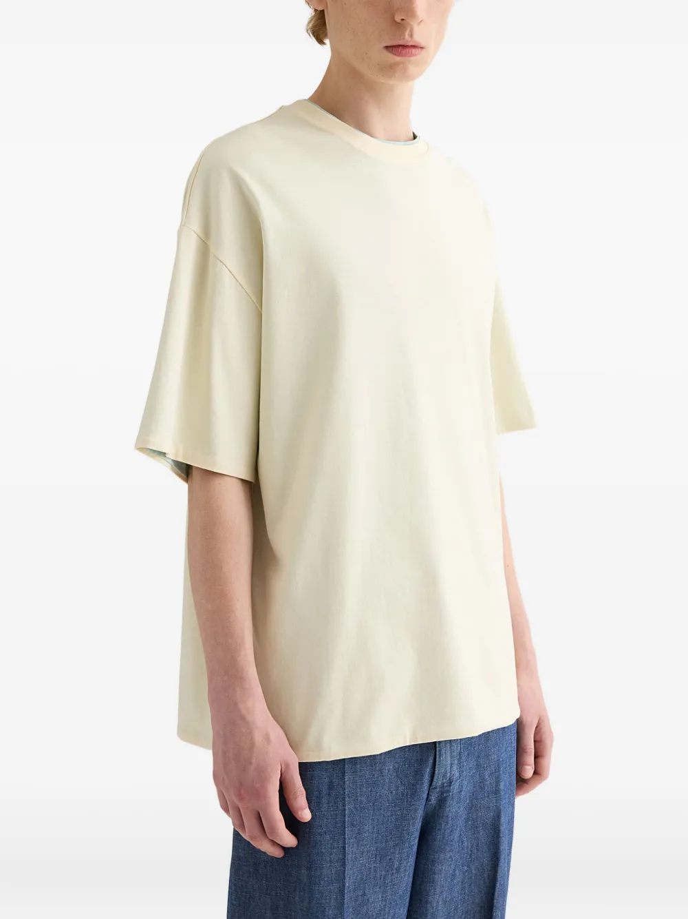 Jil Sander Tweekleurig omkeerbaar T-shirt Beige