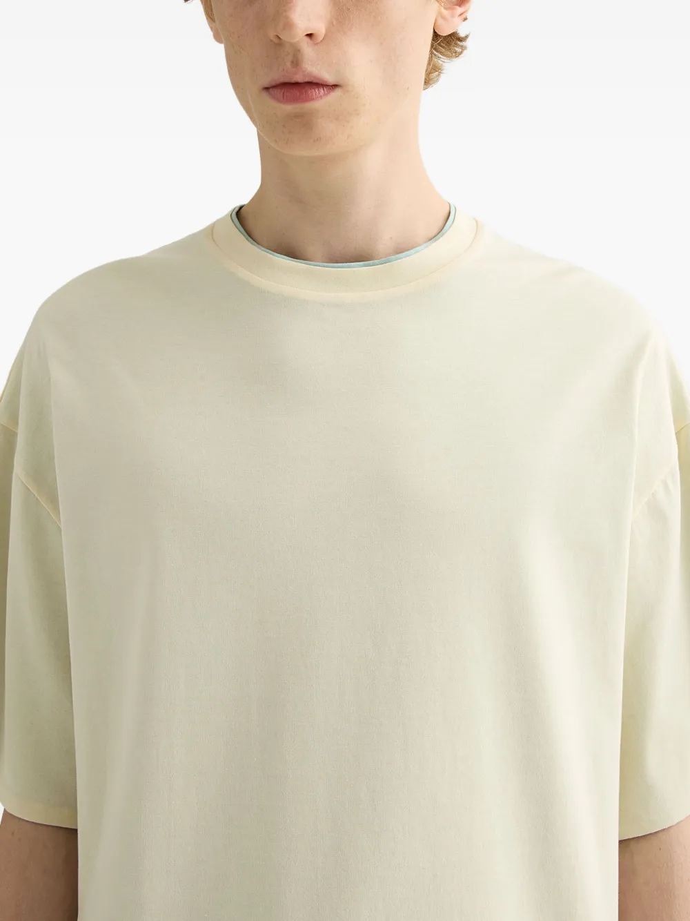 Jil Sander Tweekleurig omkeerbaar T-shirt Beige