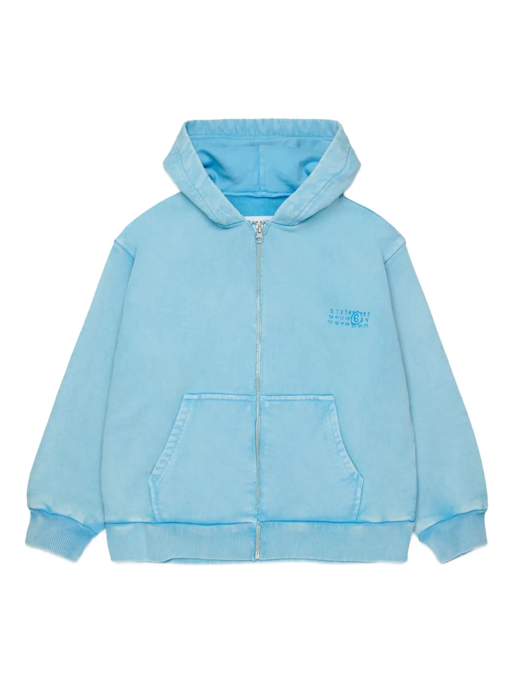 MM6 Maison Margiela Kids Felpa con zip - Blu