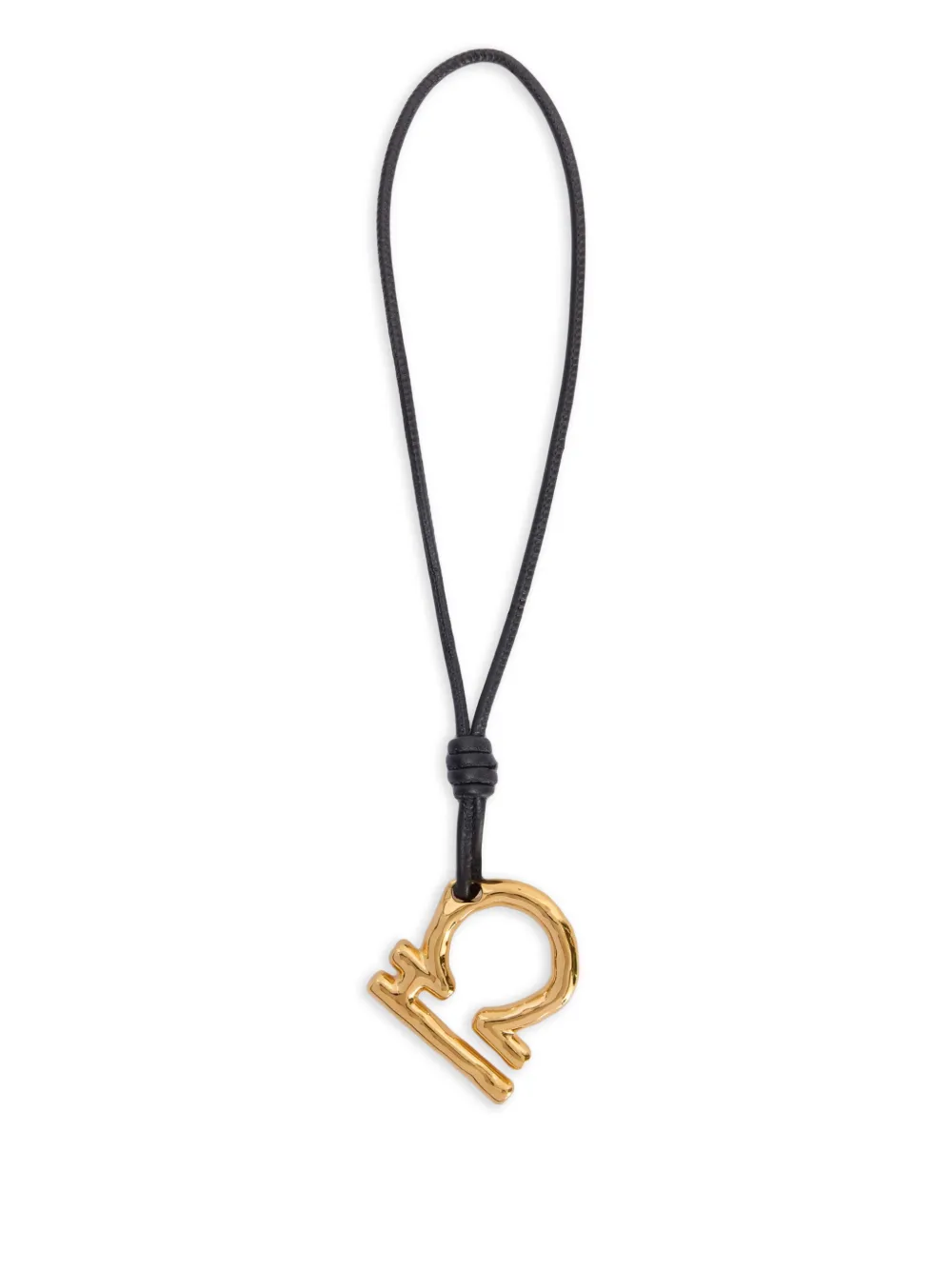 Jil Sander Zodiac charm leather necklace - Gold