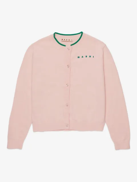Marni Kids embroidered trim cardigan