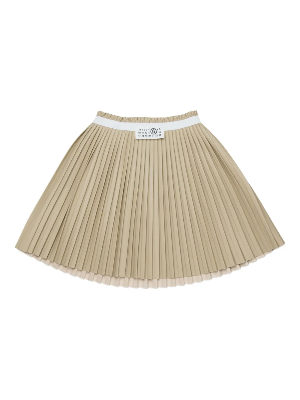 MM6 Maison Margiela Kids Plooirok met label Beige