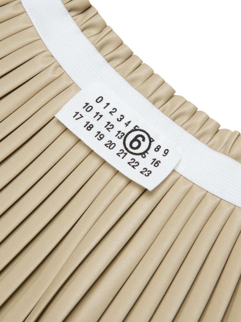 MM6 Maison Margiela Kids Plooirok met label Beige