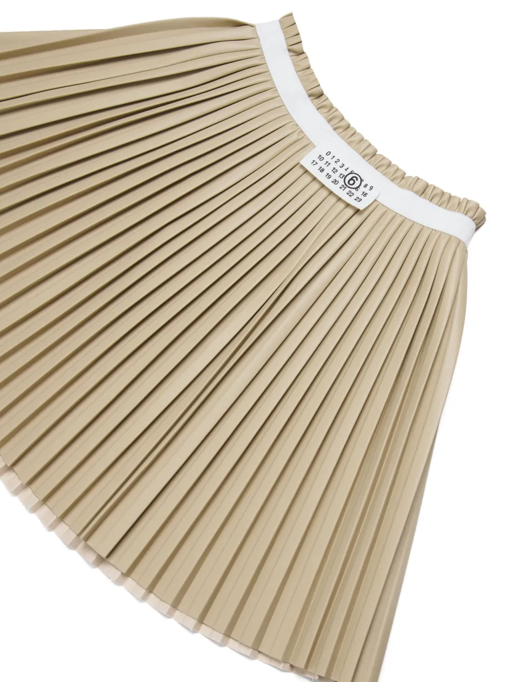 MM6 Maison Margiela Kids Plooirok met label Beige