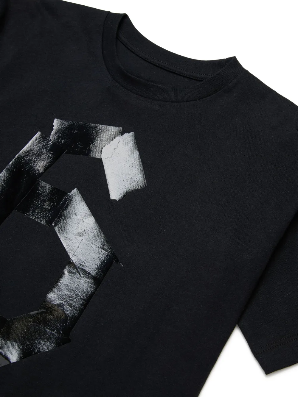 MM6 Maison Margiela Kids T-shirt met grafische print en korte mouwen Zwart