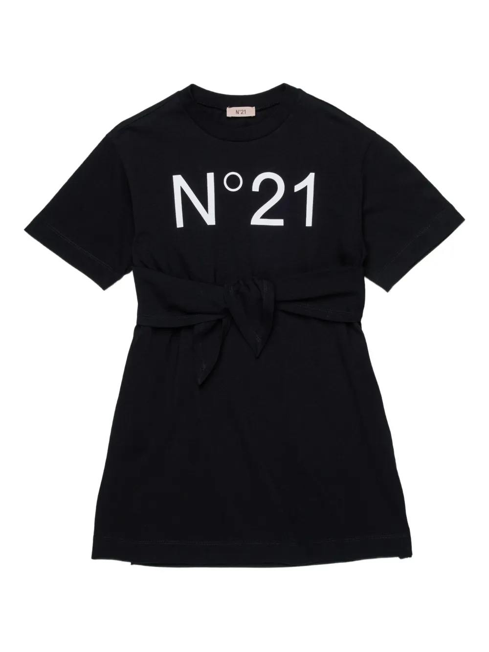 N°21 Logo-print Mini Dress In Black