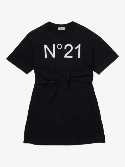 Nº21 Kids vestido corto con logo estampado