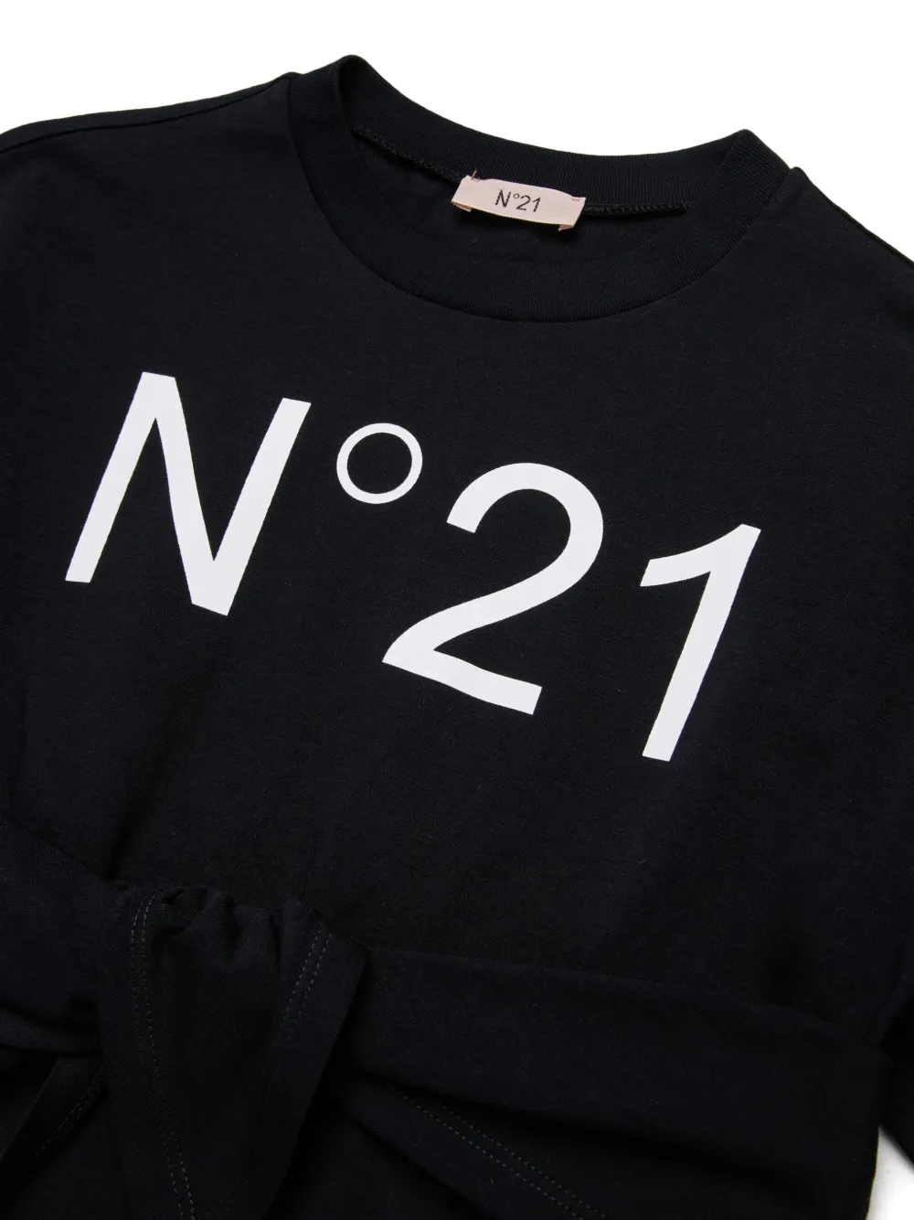N°21 Logo-print Mini Dress In Black