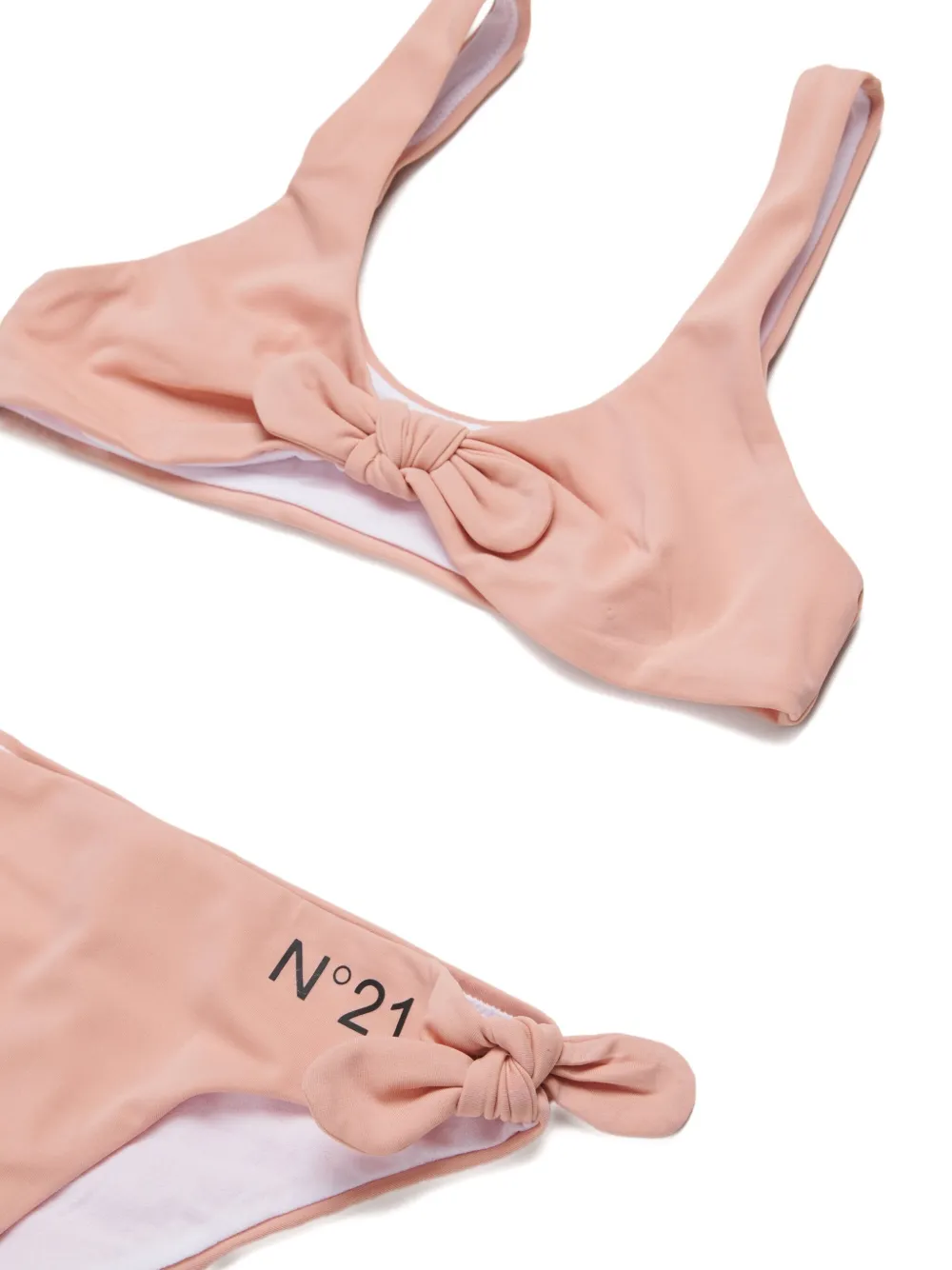 Nº21 Kids Bikini met strikdetail Beige