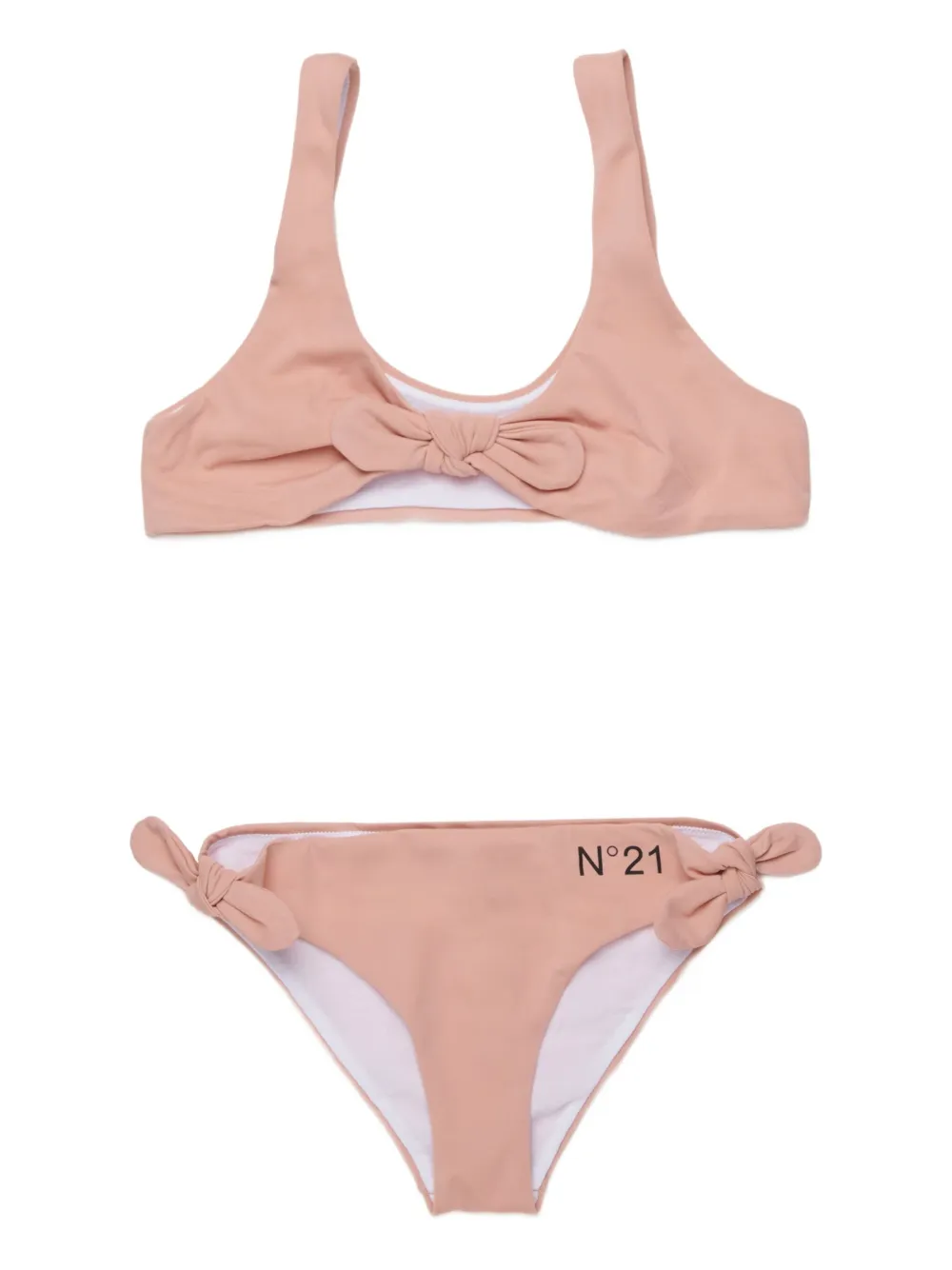 Nº21 Kids Set bikini con fiocco - Toni neutri